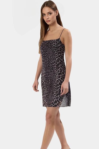 PayBuy A Line Animal Print Mini Knitted Dress High Quality Carefully Selected for Casual Chic
