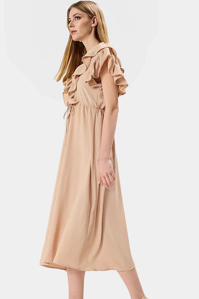 PayBuy Skater A-Line Midi Dress Aerobin Woven Polyester Summer Perfect Fit Zarifane Design