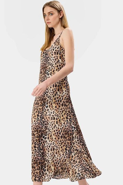 PayBuy Maxi Multi Floral Print A-Line Satin Dress Premium Quality Zarifane Design for Summer Season