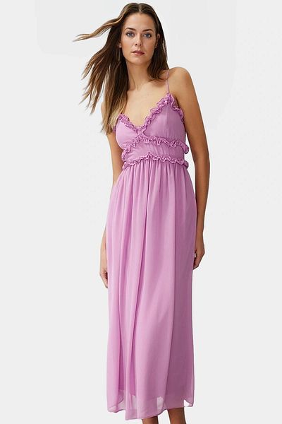 PayBuy Chiffon Maxi Dress Floral Pattern Lined Summer Premium Quality Comfortable Cut Quality Craftsmanship