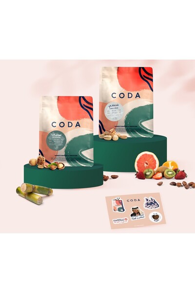 CODA مجموعة قهوة كلاسيكية ٢ حبة قهوة × ٢٠٥ غرام - حبة كاملة