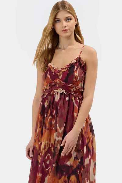 PayBuy Chiffon Maxi Dress Floral Pattern Lined Summer Premium Quality Comfortable Cut Quality Craftsmanship