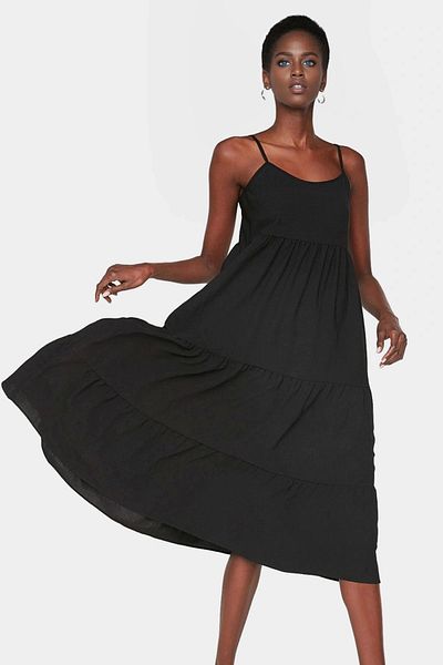 PayBuy Women Midi Length Skater Dress Polyester Woven Fabric Casual Style Premium Quality