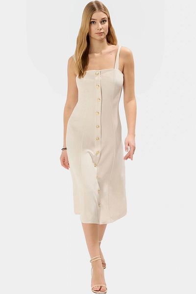 PayBuy Summer Women's A-Line Midi Dress Made of Woven Fabric High Quality Perfect Fit