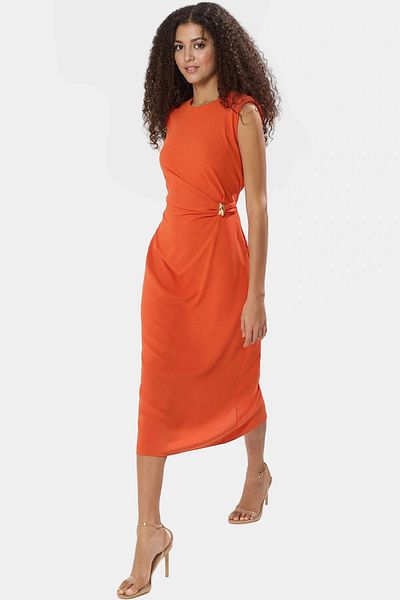 PayBuy Elegant Midi Dress Woven Fabric a Line Cut Summer Zarifane Design Durable Material