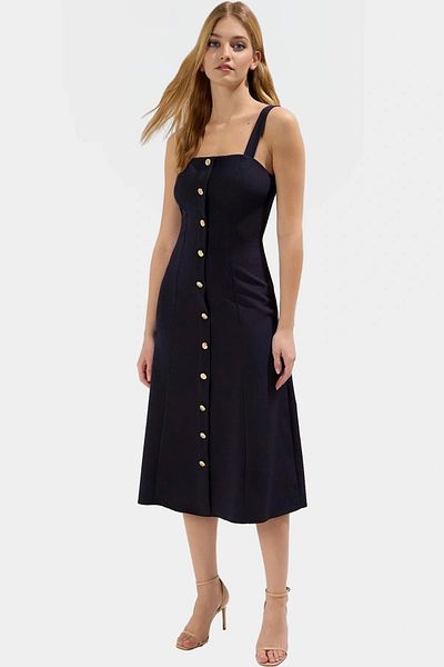 PayBuy Summer Women's A-Line Midi Dress Made of Woven Fabric High Quality Perfect Fit