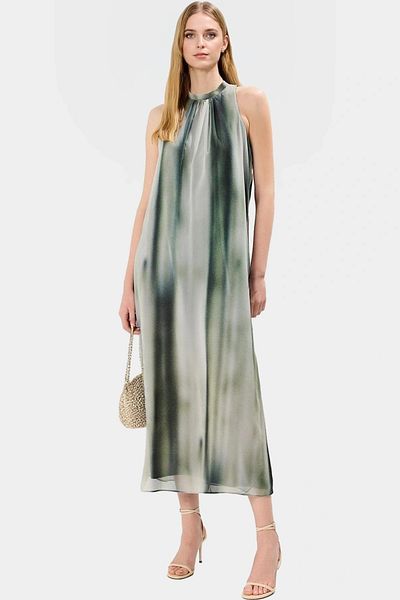 PayBuy Chiffon Maxi Dress Abstract Pattern Comfortable Fit Summer Daily Professional Look for Use