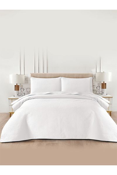 Bee Home Bed and Bath Button Bloom | 3 Pieces King Quilt Set - 270 X 234 Cm