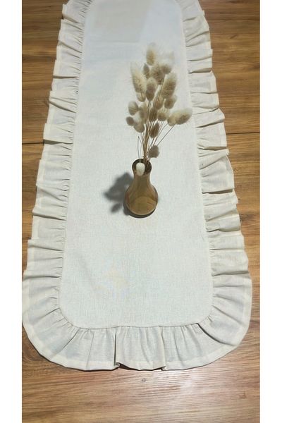 NURGİTA HOME Βολάν λινό vintage 40x110 εκ