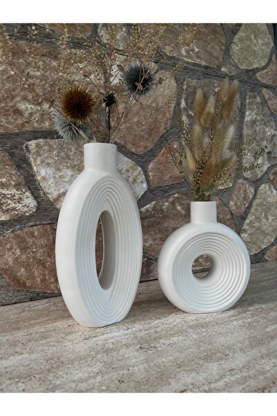 ERGİNCİ HOME Stil boem NORDIC Pachet de 2 vaze de dimensiuni mari Cadou Pinterest Pampas Articole decorative DE ÎNALTĂ CALITATE