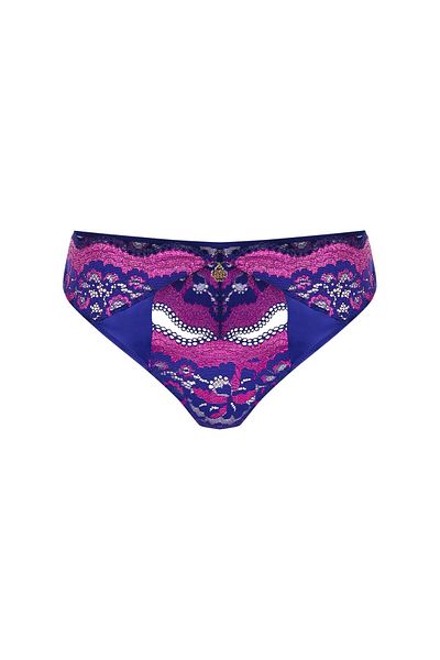 Feu De Elu Addria Saks Blue Satin Lace String