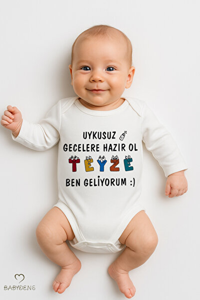 BABYDEN'S جاهز لليالي بلا نوم، جديرة، أنا آتي مكتوب عليها بدلة أطفال بأكمام ط...