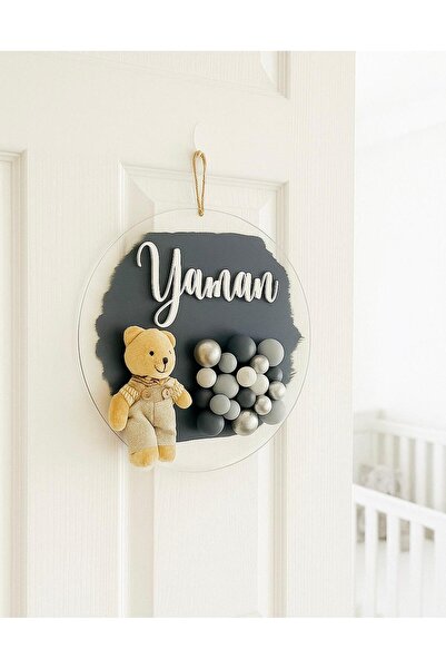 Bonika Bubble Ayıcıklı Pleksi Bebek Kapı Süsü