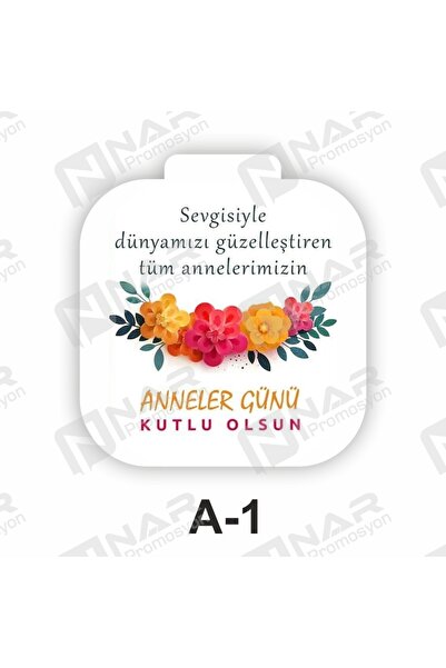 Nar Promosyon Anneler Günü Hediyesi Baskılı Cep Aynası 30 Adet - Uv Baskılı Özel Gün Hediyesi - Ambalaj Hediyeli
