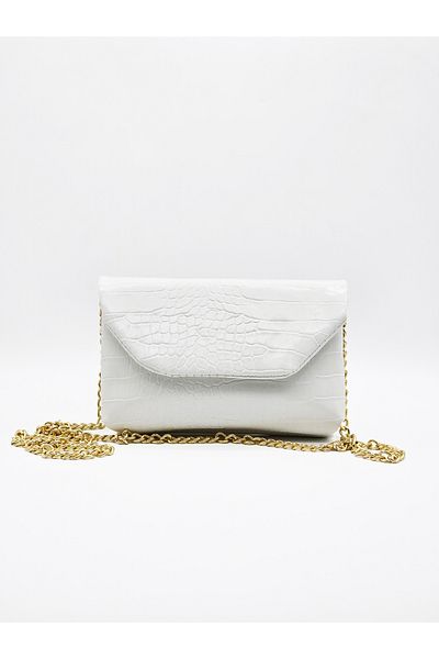 Reddington Women's Chain Crocodile (Crocodile Skin) Cross Arm and Shoulder Bag
