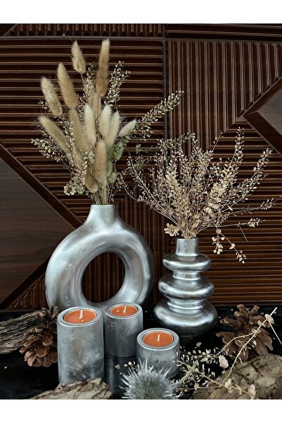 ERGİNCİ HOME Σετ 3 τεμαχίων Βοημικού Στυλ ΣΚΑΝΔΙΝΑΒΙΚΟ, 2 βάζα, 3 θήκες για κ...