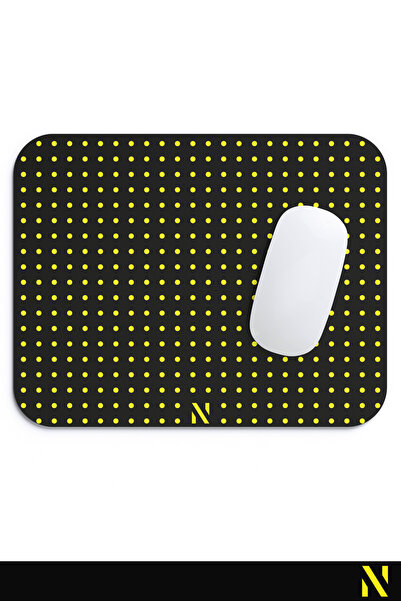 nilizma Κίτρινο χρώμα με μοτίβο κουκκίδων, αντιολισθητική βάση, μαξιλαράκι για ποντίκι για χρήση στο σπίτι και στο γραφείο