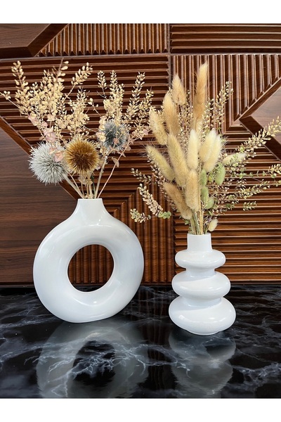 ERGİNCİ HOME Bohem Tarz İSKANDİNAV 2 li Vazo Hediyelik Pinterest Pampas Dekor...