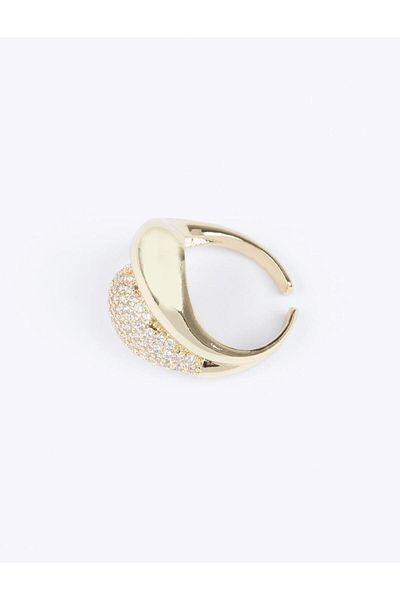 Jimmy Key Gold Color Drop Figured Stone Ring