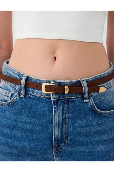Jimmy Key Brown Suede Look Belt
