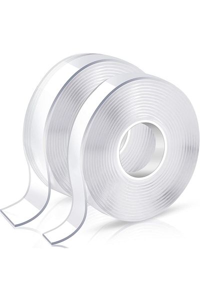 ٍSkyTwo Double Sided Heavy Duty, Double Stick Mounting Adhesive (2 Rolls, Total 20FT), Clear Two Sided Wall