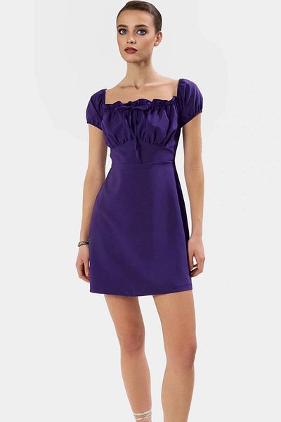 PayBuy Summer Mini Dress a Line Balloon Sleeve Crepe Woven Modern Style Long Lasting Carefully Selected