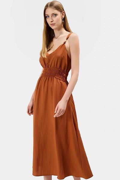 PayBuy Maxi Dress Woven Aerobin Fabric Waist Opening Skirt Accessory Detailed Comfortable and Stylish Carefully Selected