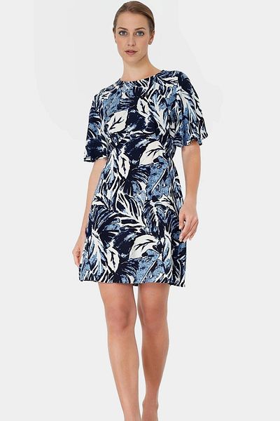 PayBuy Tropical Floral A-Line Viscose Mini Dress Summer Casual Quality Craftsmanship Professional Look