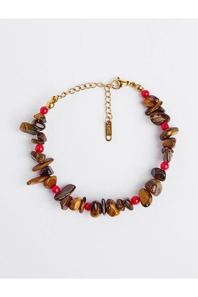 Jimmy Key Mixed Natural Stone Adjustable Bracelet