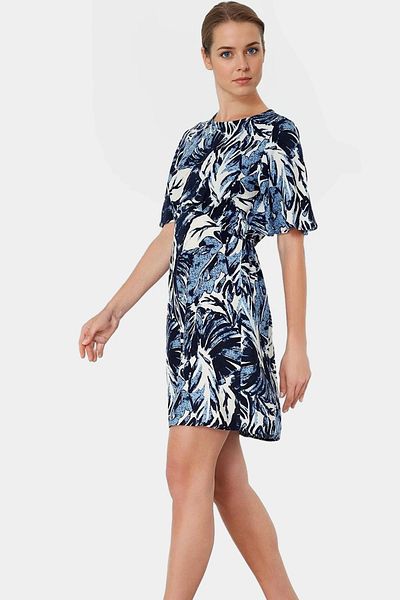PayBuy Tropical Floral A-Line Viscose Mini Dress Summer Casual Quality Craftsmanship Professional Look