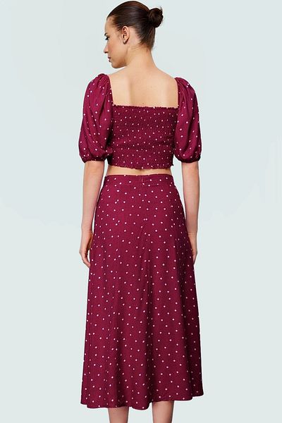 PayBuy Stylish Polka Dot Viscous Blouse Skirt Suit Fitted Fit Summer Trend Design Durable Material