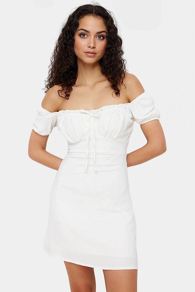 PayBuy Summer Mini Dress a Line Balloon Sleeve Crepe Woven Modern Style Long Lasting Carefully Selected