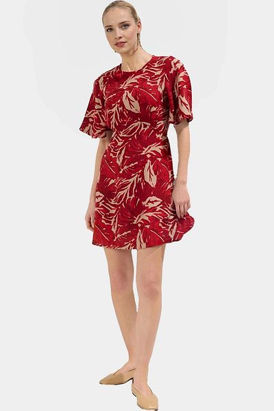 PayBuy Tropical Floral A-Line Viscose Mini Dress Summer Casual Quality Craftsmanship Professional Look