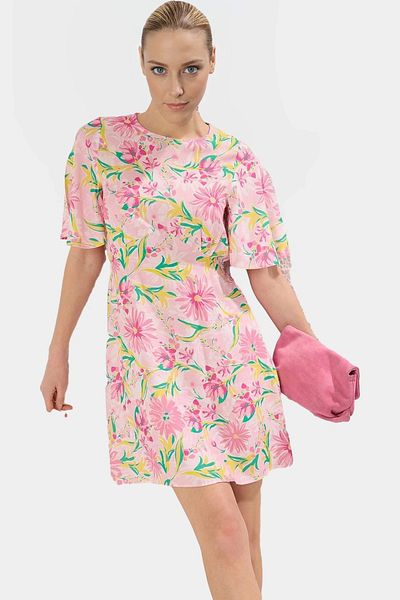 PayBuy Tropical Floral A-Line Viscose Mini Dress Summer Casual Quality Craftsmanship Professional Look