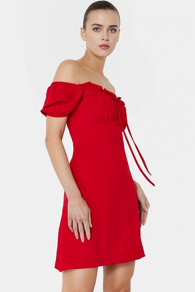 PayBuy Summer Mini Dress a Line Balloon Sleeve Crepe Woven Modern Style Long Lasting Carefully Selected
