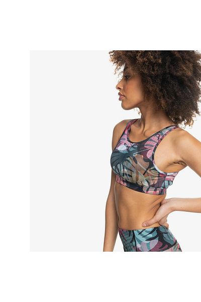 Roxy Tropic Sky Printed Women's Green Fitness Bra Women's Fitness Bra Erjkt03823