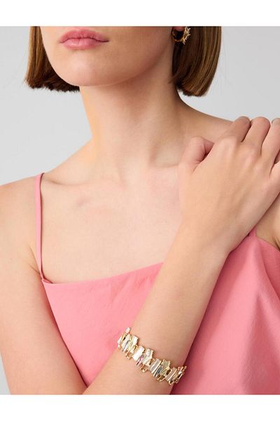 Jimmy Key Elegant Bracelet with Pink Enamel