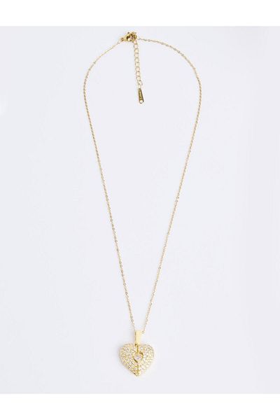 Jimmy Key Gold Color Heart Figured Adjustable Necklace