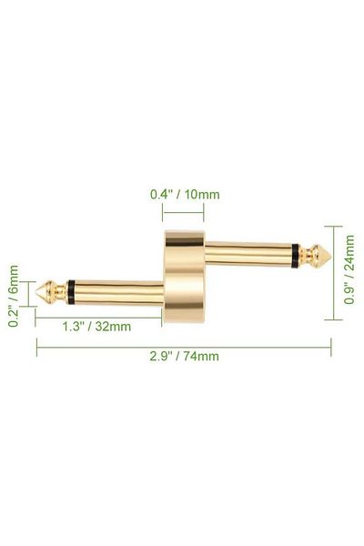 Choice 5 Pcs Rowin Guitar Pedal Connector Pedal Couplers Straight Type 4 Pcs Ts Copper Male Connector For E