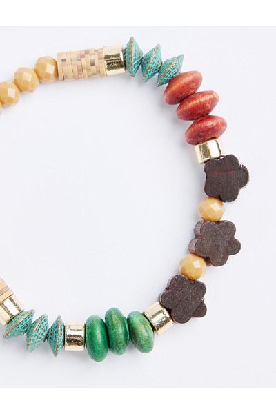 Jimmy Key Brown Beaded Bohemian Bracelet