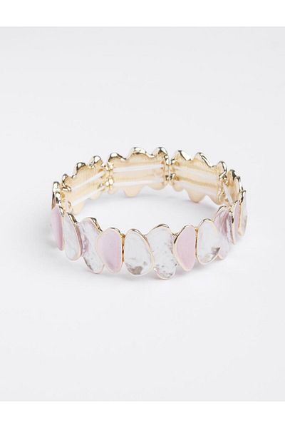 Jimmy Key White Asymmetrical Patterned Bracelet