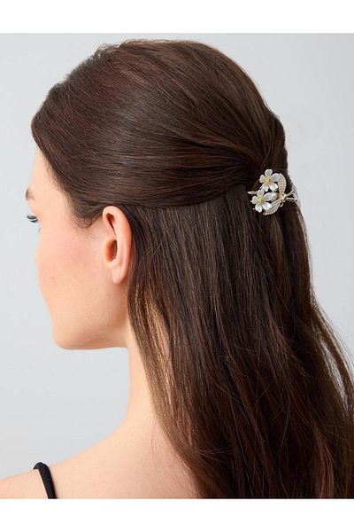 Jimmy Key White Flower Detailed Buckle