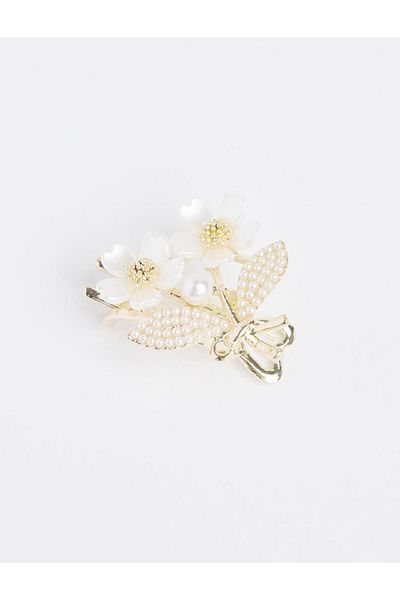 Jimmy Key White Flower Detailed Buckle