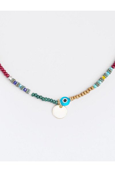 Jimmy Key Brown Colored Bead Detailed Necklace