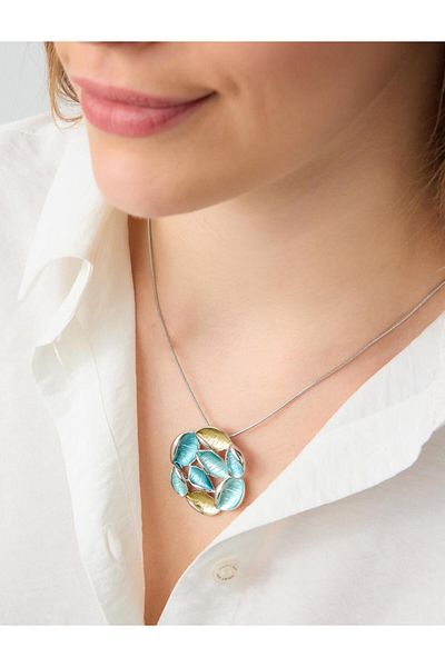 Jimmy Key Modern Necklace with Blue Seashell Figure