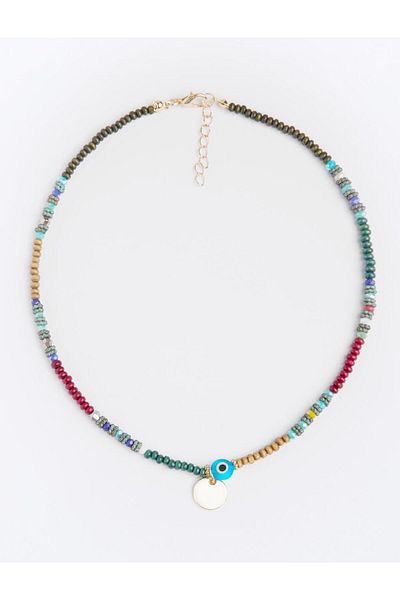 Jimmy Key Brown Colored Bead Detailed Necklace