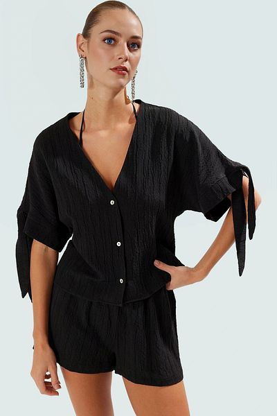PayBuy Summer Woven Short Blouse Shorts Set Casual Beach Combination High Quality Long Lasting Modern Style