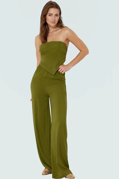 PayBuy Summer Women's Basic Shawl Patterned Viscose Blouse Trousers Set Carefully Selected Premium Quality