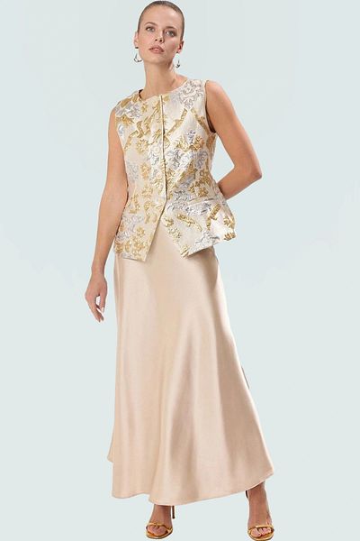 PayBuy Stylish Evening Dress Bottom Top Suit Jacquard Woven Fitted Mold High Quality Zarifane Design