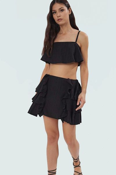 PayBuy Women's Summer Short Twill Cotton Blouse Skirt Suit Long-Lasting Trend Design Durable Material